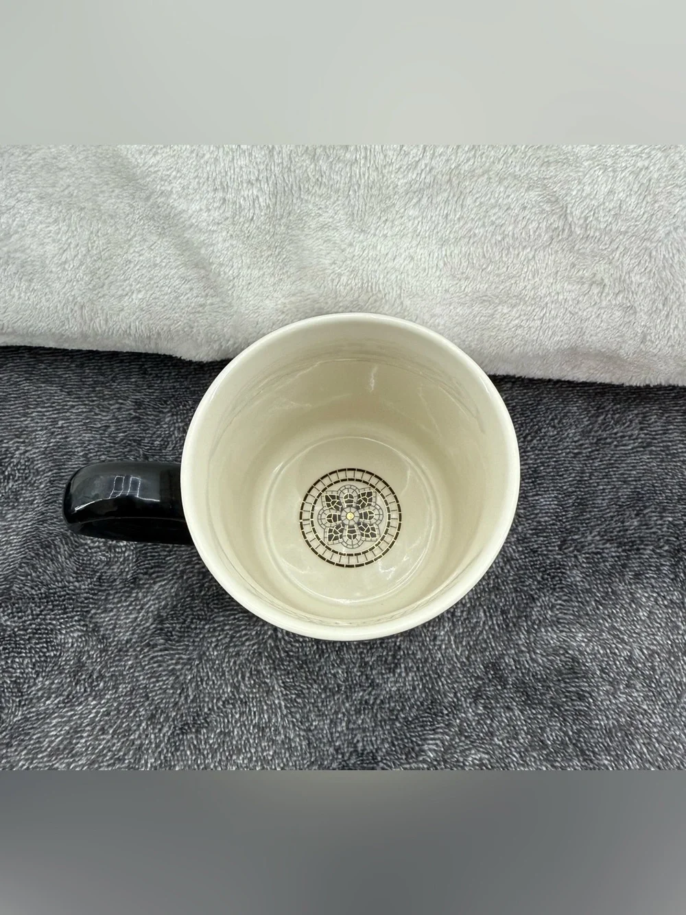 Anthropologie The Bistro Tile Stoneware Mug Monogram Initial C Mosaic-New